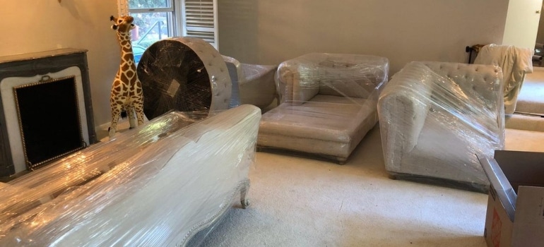 Furniture packed by Santa Clara County CA movers