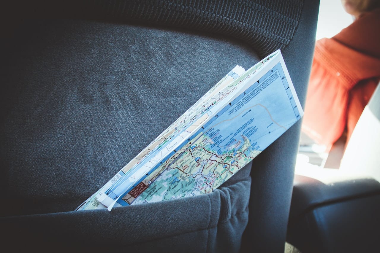 A map of locations in a pocket