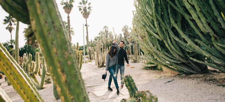 Couple in Phoenix's Desert Botanical Garden